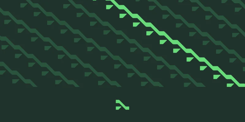 DL envelope back in Deep Bio Green with the Flow pattern