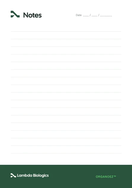 A5 notepad, ruled, with the symbol and a Lambda Green foot